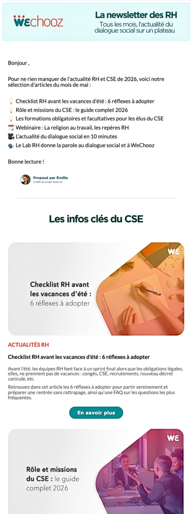 Newsletter WeChooz